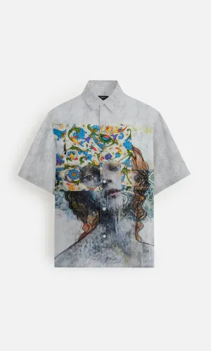 Artistic Vision Pure Satin Linen Short Sleeve Shirt