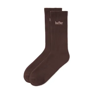 BUTTER GOODS BASIC SOCKS - BROWN