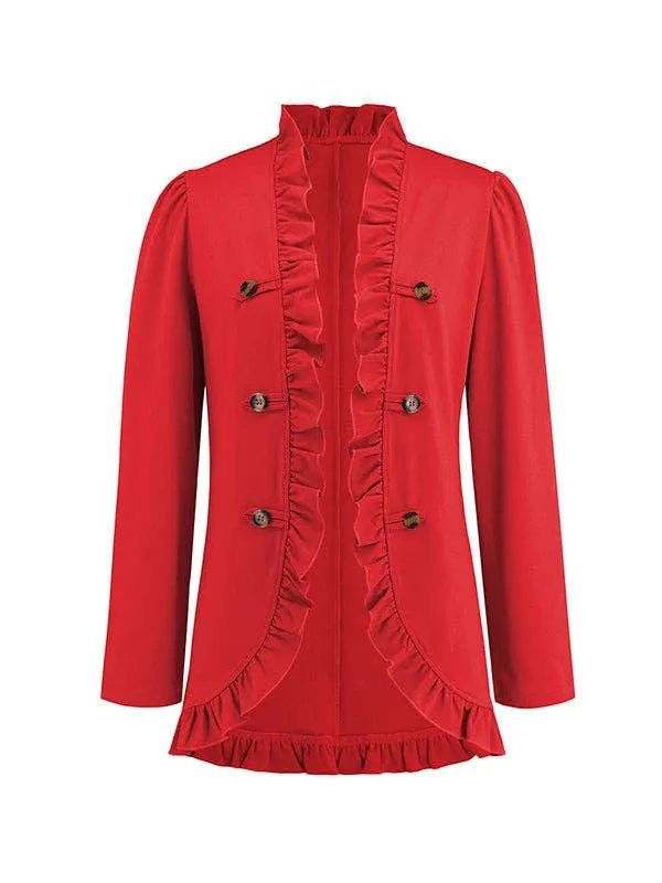 Buttoned Ruffled Jacket