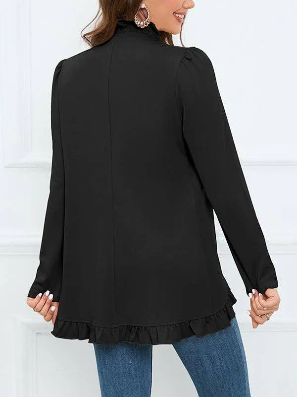Buttoned Ruffled Jacket