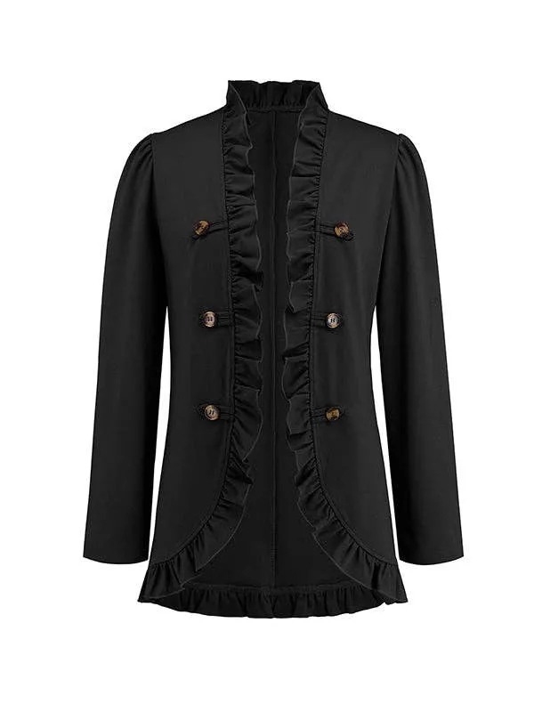 Buttoned Ruffled Jacket