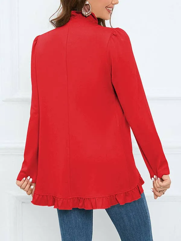 Buttoned Ruffled Jacket