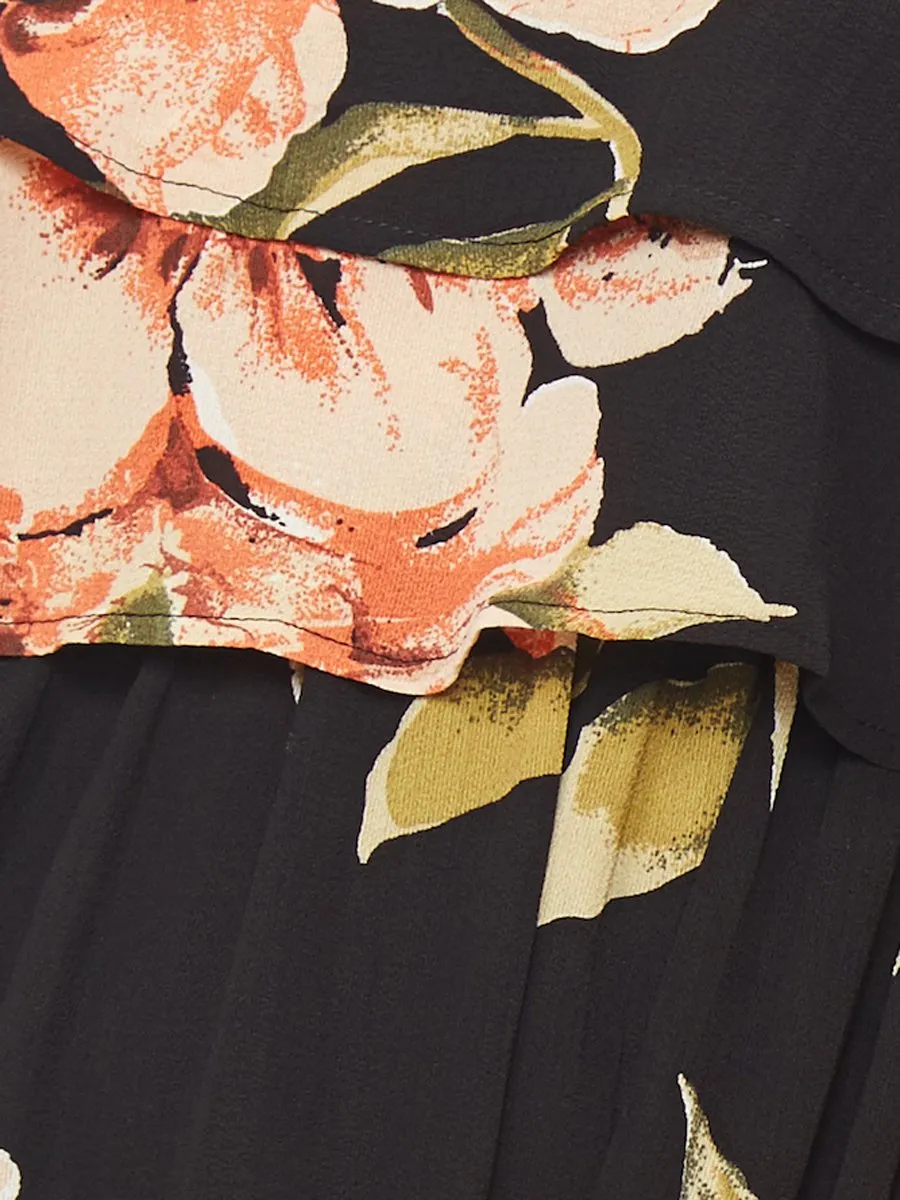Floral Off Shoulder Backless Dress