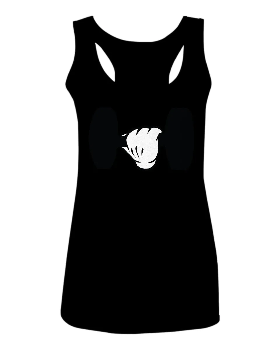 Funny Cool Workout weigths Lift Cartoon Glove Dumbells Dumbell  women's Tank Top sleeveless Racerback