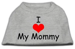 I Love My Mommy Screen Print Shirts Grey Sm (10)