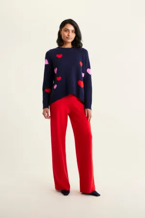 Maddison Merino Cashmere Sweater In Officer Navy