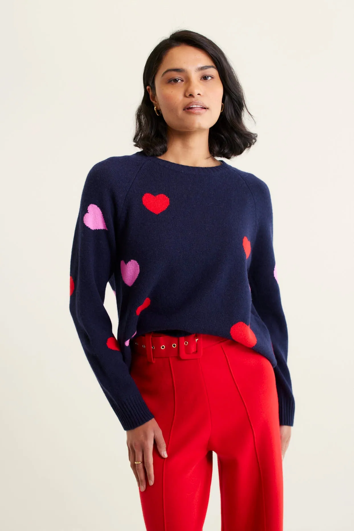 Maddison Merino Cashmere Sweater In Officer Navy