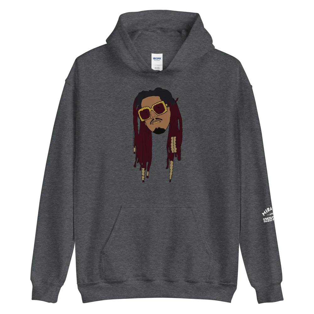 Miracles Across 125th Street Murda Count Harlem Face Hooded Sweatshirt