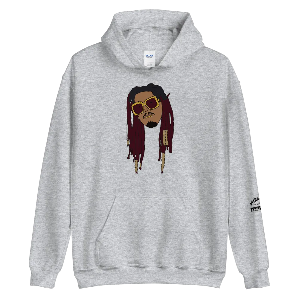 Miracles Across 125th Street Murda Count Harlem Face Hooded Sweatshirt