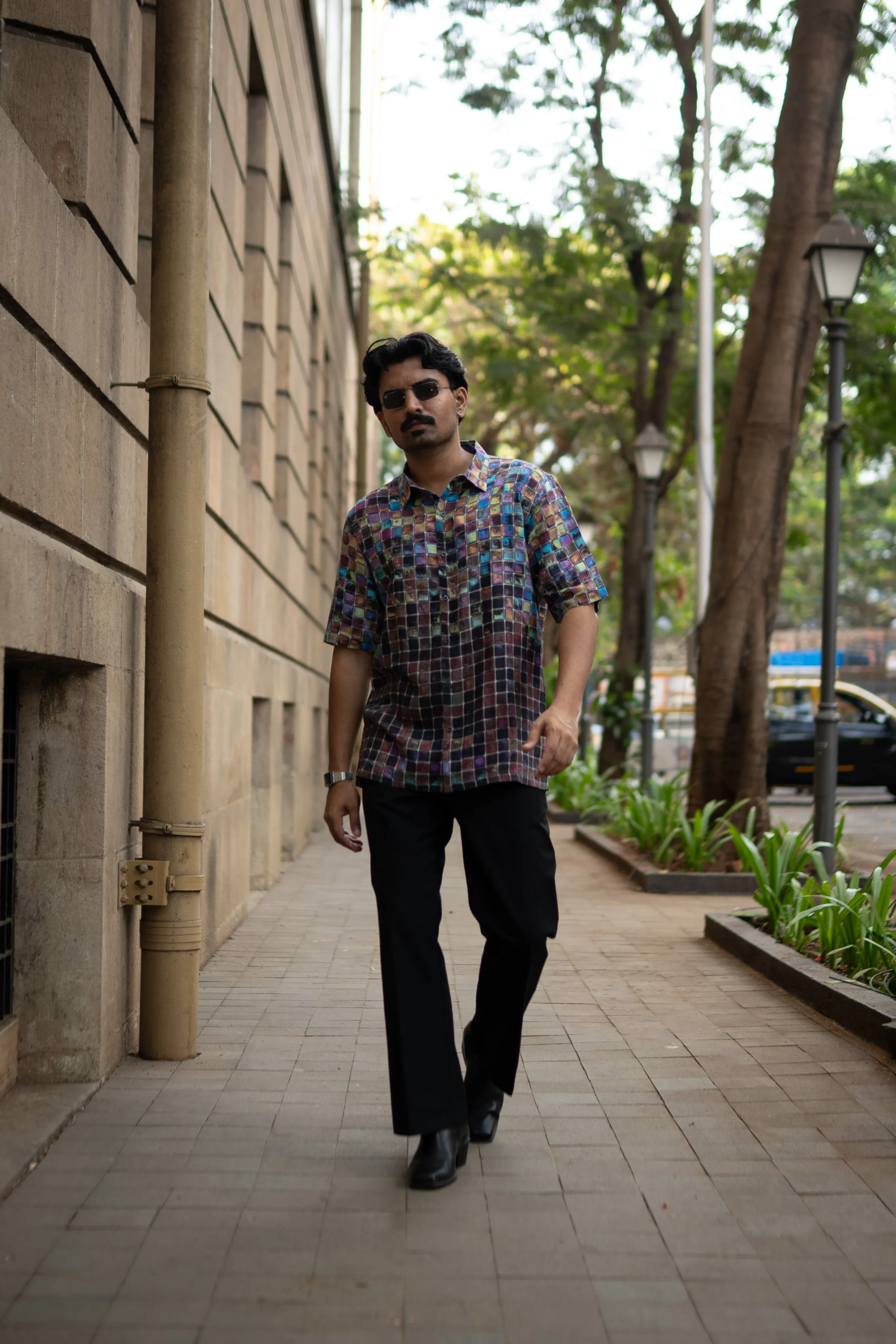 Urban Spectrum Pure Satin Linen Short Sleeve Shirt