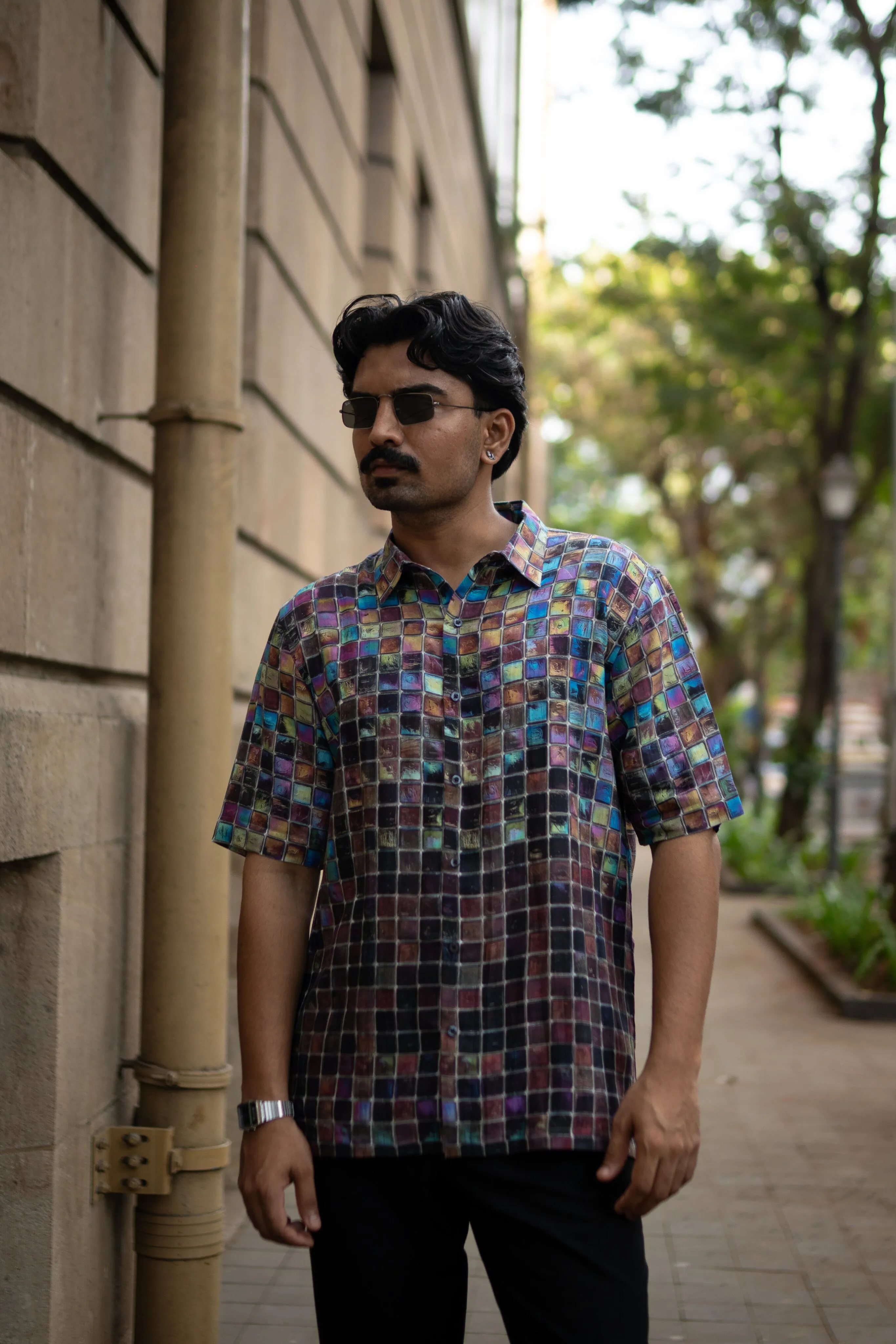 Urban Spectrum Pure Satin Linen Short Sleeve Shirt