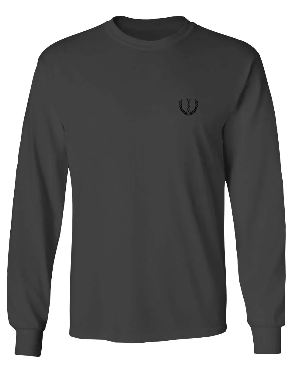 VICES AND VIRTUESS Cool Small Logo Seal Good Vibe mens Long sleeve t shirt