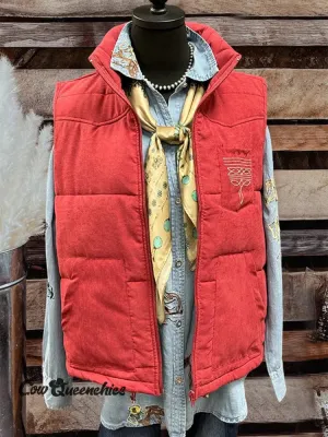 Women's Boot Stitch Printed Casual Quilted Vest Casual